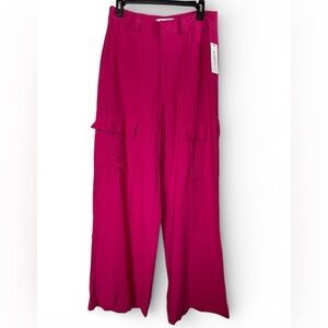 DKNY Pink Wide Leg Cargo Pants